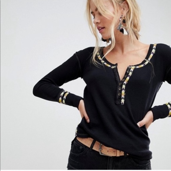 Free People Tops - Free People Rainbow Thermal Tee